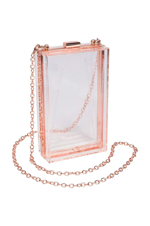 Clear Acrylic Rose Gold Party Purse